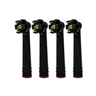 Tannbørstehoder for elektrisk tannbørste EB-25P 4-pak Sort DB400, DB450, D12, D16, D20, D29, D36, Plus 600, Pro 600, 650, 700, 1000, 2000, 2500, 3000, 4000, 4500, 5000, 6000, 6500, 7000, 8000, 9000, etc.
