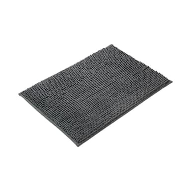 Badematte Dørmatte for bad med sklisikker Mørk grå 50x80 cm