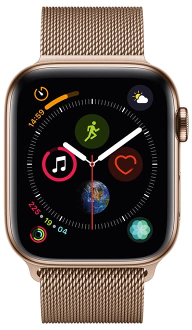 Apple Watch Series 4 44mm rustfritt stål (GPS + 4G)