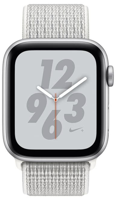 Apple Watch Series 4 Nike+ 44 mm (sølv alu/hvit sport loop)
