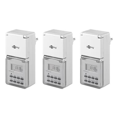 Goobay Sett med 3, digital timer IP44