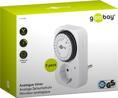 Goobay 3 stk  Mekanisk timer
