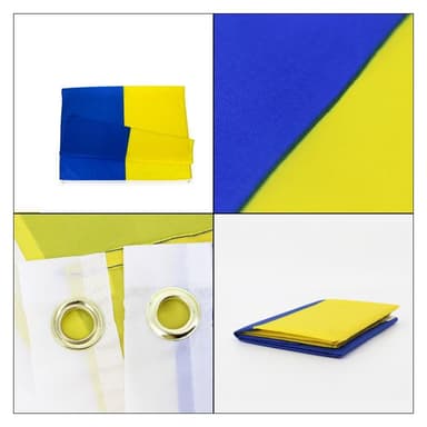 Flagget til Ukraina polyester 94 × 60 cm Blå/gul