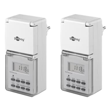 Goobay Sett med 2, digital timer IP44