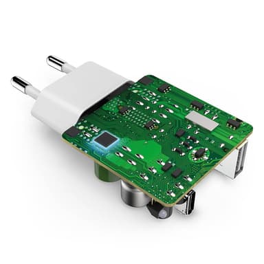 HAMA Lader 220V USB-C & USB-A PD 42w Hvit