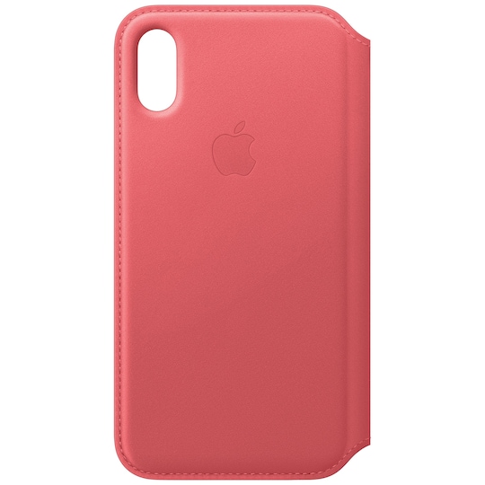 iPhone Xs Folio skinndeksel (peonrosa)
