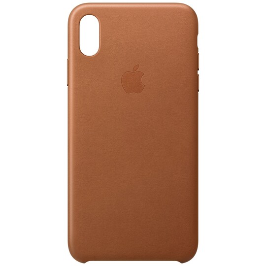 iPhone Xs Max skinndeksel (sadelbrun)