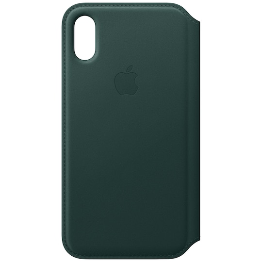 iPhone Xs Folio skinndeksel (skoggrønn)