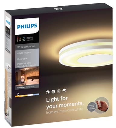 Philips Hue White ambiance Being taklampe (hvit)