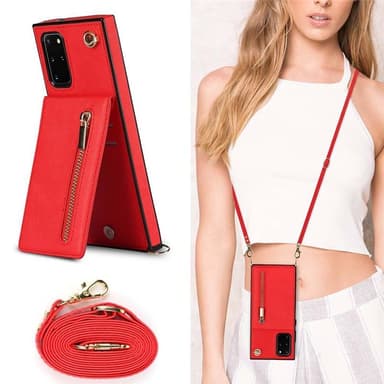 Zipper halskjede deksel Samsung Galaxy S20 Plus - Rød