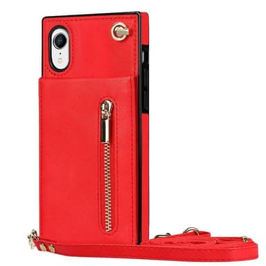 Zipper halskjede deksel Apple iPhone XR - Rød