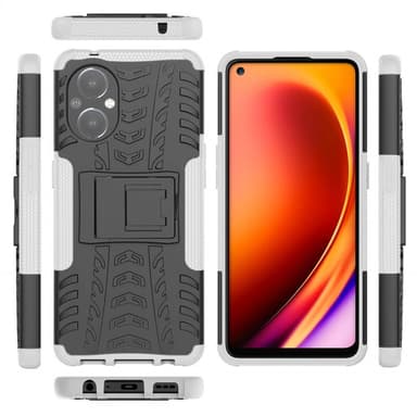 Støtsikker deksel med stativ OnePlus Nord N20 5G - Hvit