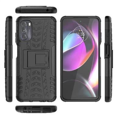 Støtsikker deksel med stativ Motorola Moto G82 5G - Sort