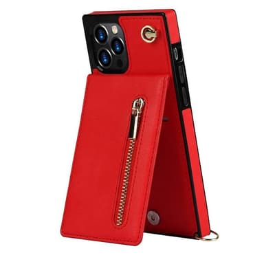 Zipper halskjede deksel Apple iPhone 12 Pro - Rød