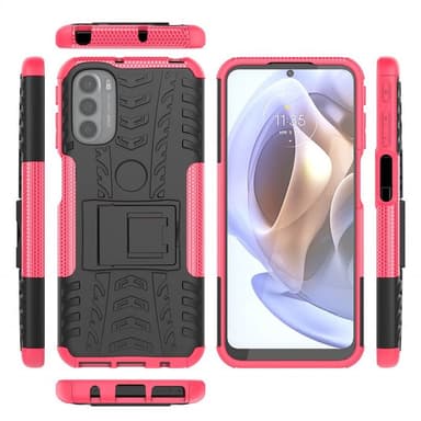 Støtsikker deksel med stativ Motorola Moto G41 - Rosa