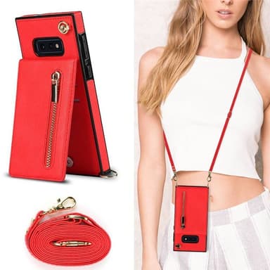 Zipper halskjede deksel Samsung Galaxy S10e - Rød