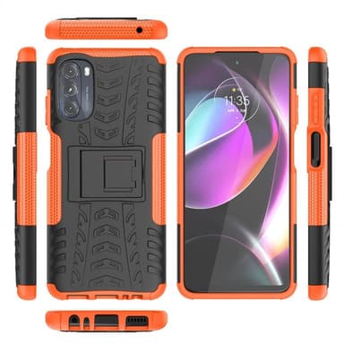 Støtsikker deksel med stativ Motorola Moto G82 5G - Oransje