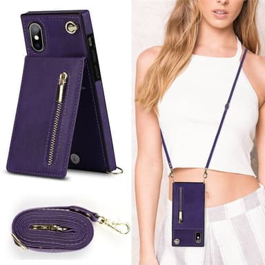 Zipper halskjede deksel Apple iPhone X / XS - Lilla