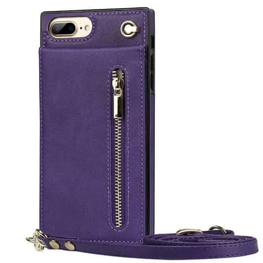 Zipper halskjede deksel Apple iPhone 8 Plus - Lilla