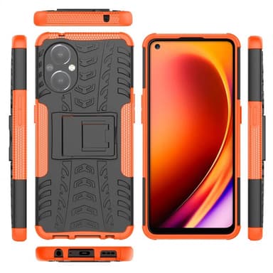 Støtsikker deksel med stativ OnePlus Nord N20 5G - Oransje