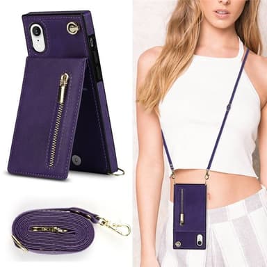 Zipper halskjede deksel Apple iPhone XR - Lilla