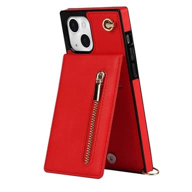 Zipper halskjede deksel Apple iPhone 13 - Rød
