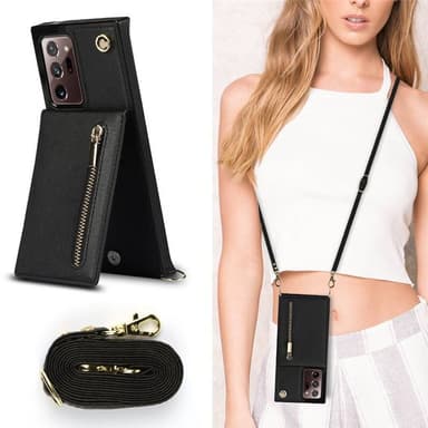 Zipper halskjede deksel Samsung Galaxy Note 20 Ultra - Sort