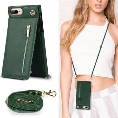 Zipper halskjede deksel Apple iPhone 7 Plus - Grønn