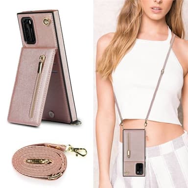Zipper halskjede deksel Huawei P40 Pro - Rose