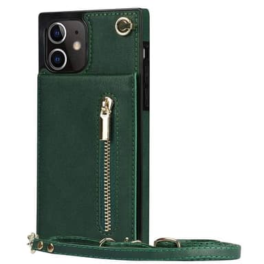 Zipper halskjede deksel Apple iPhone 12 Mini - Grønn
