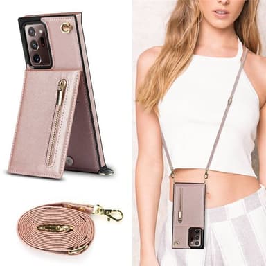 Zipper halskjede deksel Samsung Galaxy Note 20 Ultra - Rose