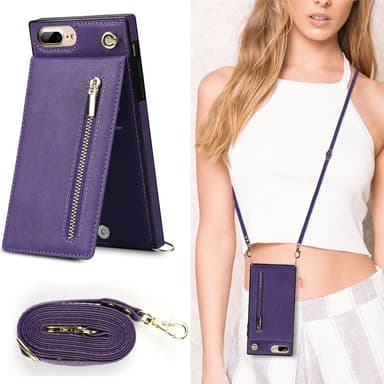 Zipper halskjede deksel Apple iPhone 7 Plus - Lilla