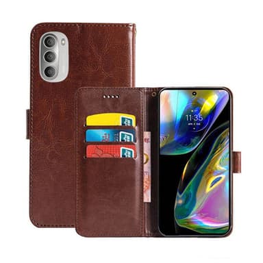 Mobil lommebok 3-kort Motorola Moto G82 5G - Brun