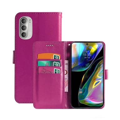 Mobil lommebok 3-kort Motorola Moto G82 5G - Rosa