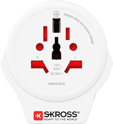 SKross verden til Europa reiseadapter 3310015
