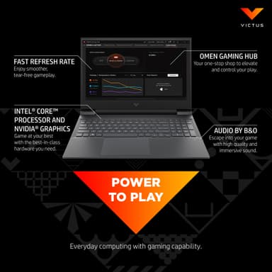 HP Victus i5-12/16/1024/3060/144Hz 16,1" bærbar gaming-PC