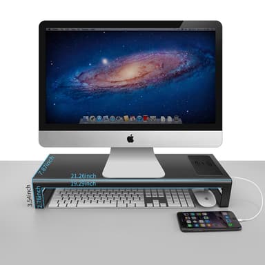 Essentials USB skjermstativ med trådløs lader