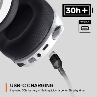 SteelSeries Arctis 7 Plus headset (hvit)