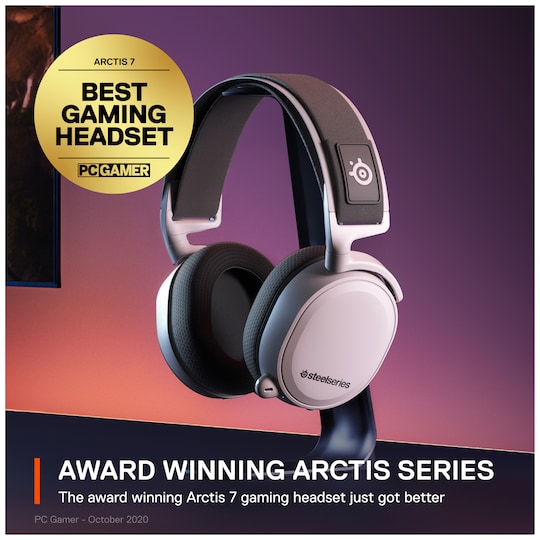SteelSeries Arctis 7 Plus headset (hvit)