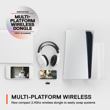 SteelSeries Arctis 7 Plus headset (hvit)