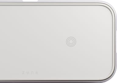 Zens Aluminium Dual trådløs lader (hvit)