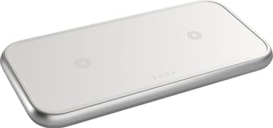 Zens Aluminium Dual trådløs lader (hvit)