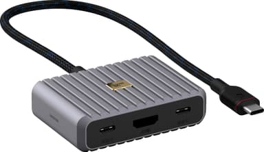 Unisynk 5-porters 8K 100W USB-C hub (grå)