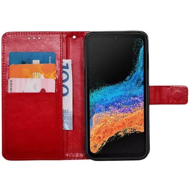 Mobil lommebok 3-kort Samsung Galaxy Xcover 6 Pro - Rød