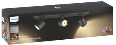 Philips Hue White Ambiance Runner trippel spot (sort)