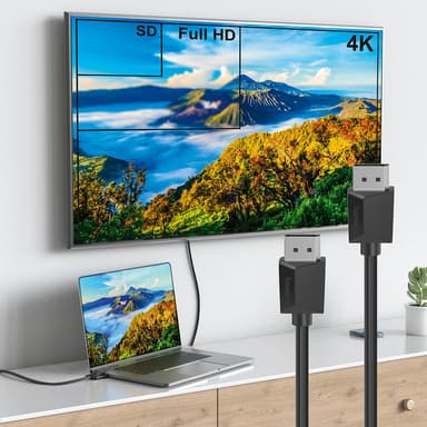 Kabel DisplayPort 1.2 Ultra-HD 4K 1.5m Svart