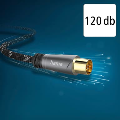 Hama 120dB antennekabel (sort/grå, 3m)