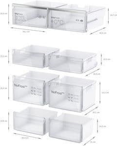 Bosch kombiskap KFN96AXEA (Sort inox)