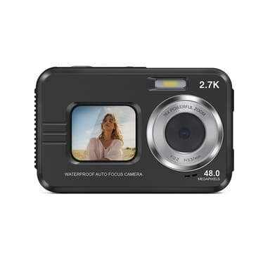 Digitalkamera 48MP 2,7K Svart