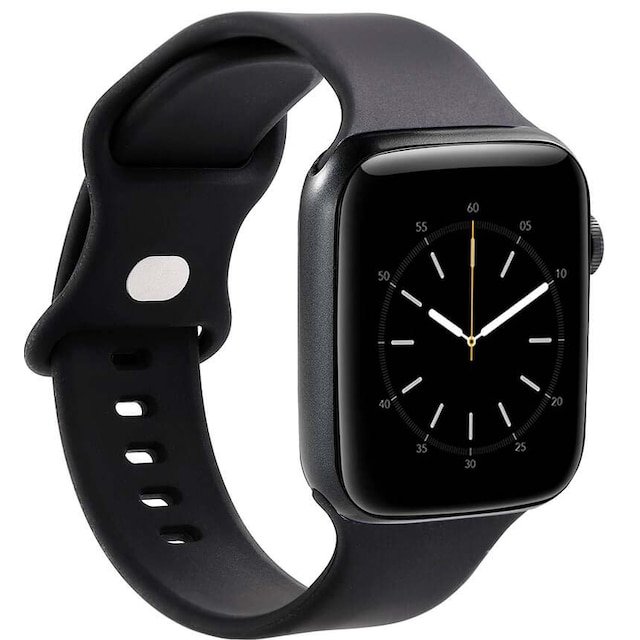 Gear silikonreim til Apple Watch 41-45mm (sort)